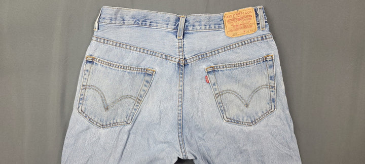 VTG Levis 550 Jeans Mens 33x34 Blue Light Washed Relaxed Fit Straight Leg USA...