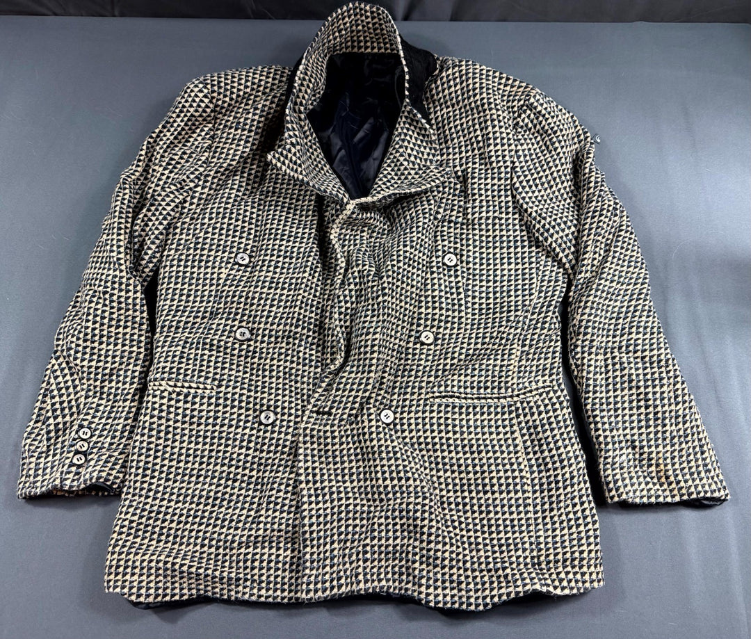 Mens Blazer Jacket Multicolor Double Breasted Peak Lapel Formal Office Wear