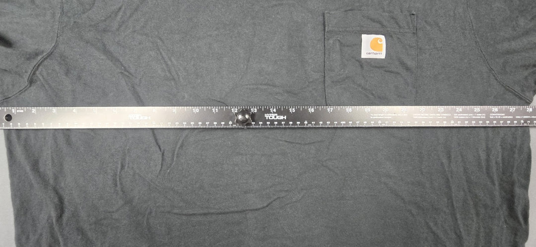 Carhartt Shirt Men’s K87 2XL Washed Black Logo Original Fit Short Sleeve Pocket