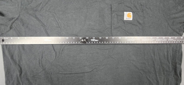 Carhartt Shirt Men’s K87 2XL Washed Black Logo Original Fit Short Sleeve Pocket