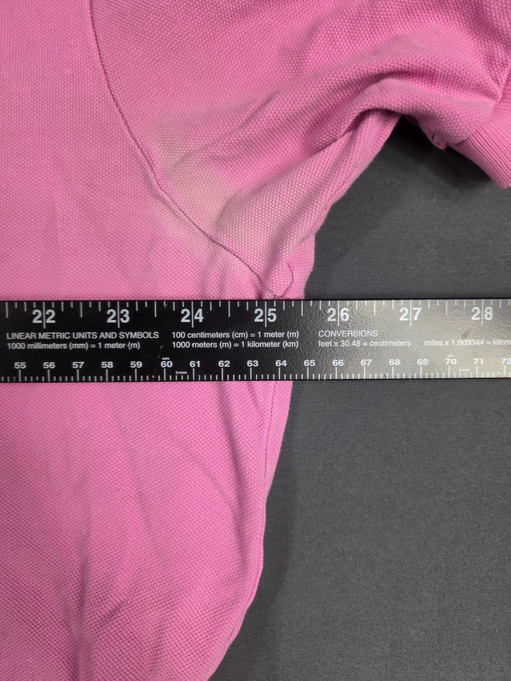 Polo Ralph Lauren Polo Shirt Mens 2XL Pink Pique Cotton High Low Hem Performance