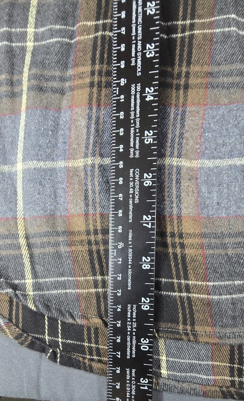 Molokai Surf Co. Flannel Shirt Mens 2XL Brown Gray Plaid Button Down Long Sleeve