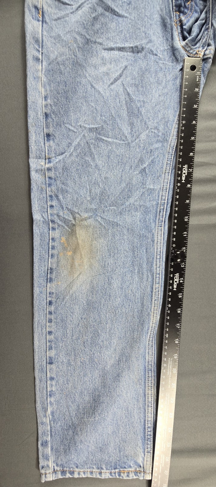Levis 505 Jeans Mens 34x29 Blue Light Wash Regular Fit Straight Leg Modern