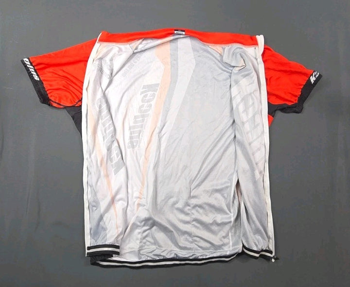 Kooplus Cycling Jersey Mens 2XL Multicolor Graphic Lined Raglan Sleeve Full Zip