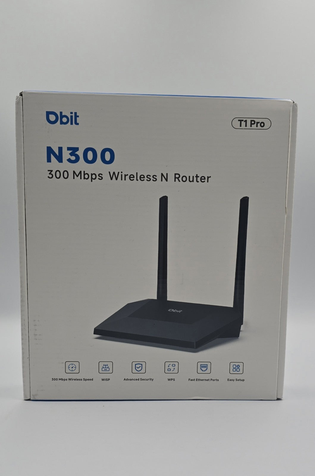 Obit T1 Pro N300 Wireless WiFi Router – Dual Antenna (Open Box)
