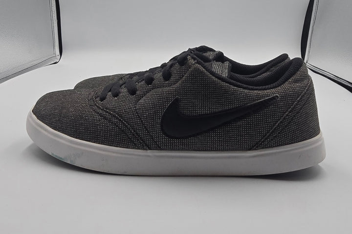 Nike Check Canvas SB 905373-008 Youth 7 Shoes Black Swoosh Lace Up Sneakers