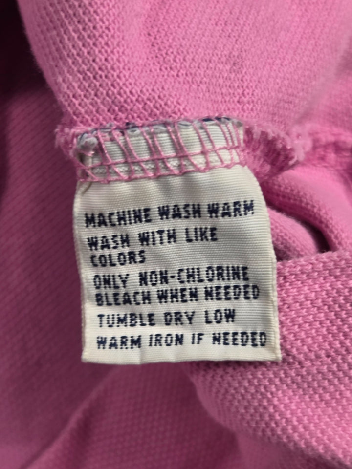 Polo Ralph Lauren Polo Shirt Mens 2XL Pink Pique Cotton High Low Hem Performance