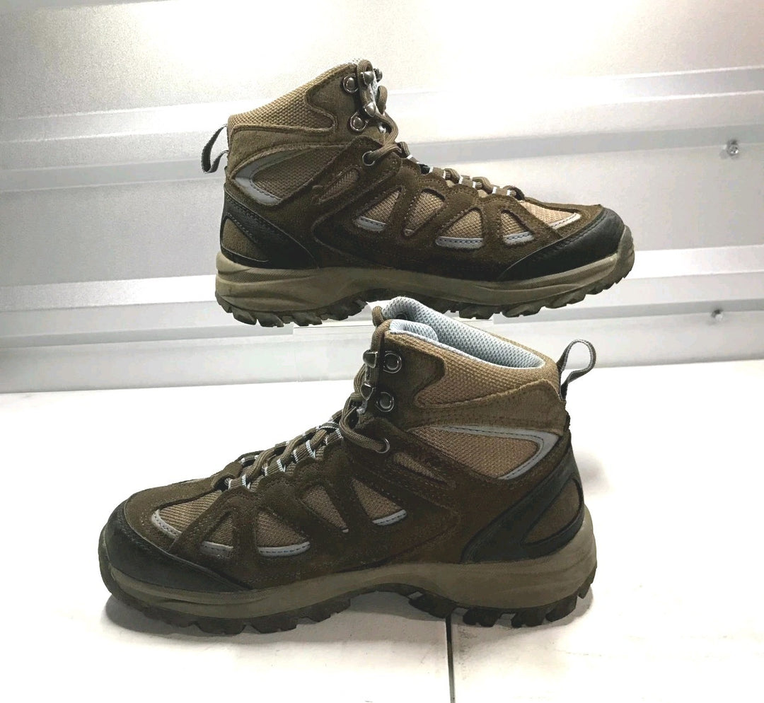 Denali Outback Hiking Boot Women Brown leather Mid Top Lace Up Outdoor Shoes - 7