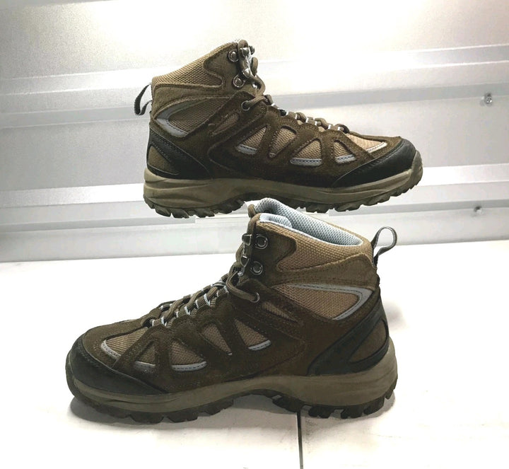 Denali Outback Hiking Boot Women Brown leather Mid Top Lace Up Outdoor Shoes - 7
