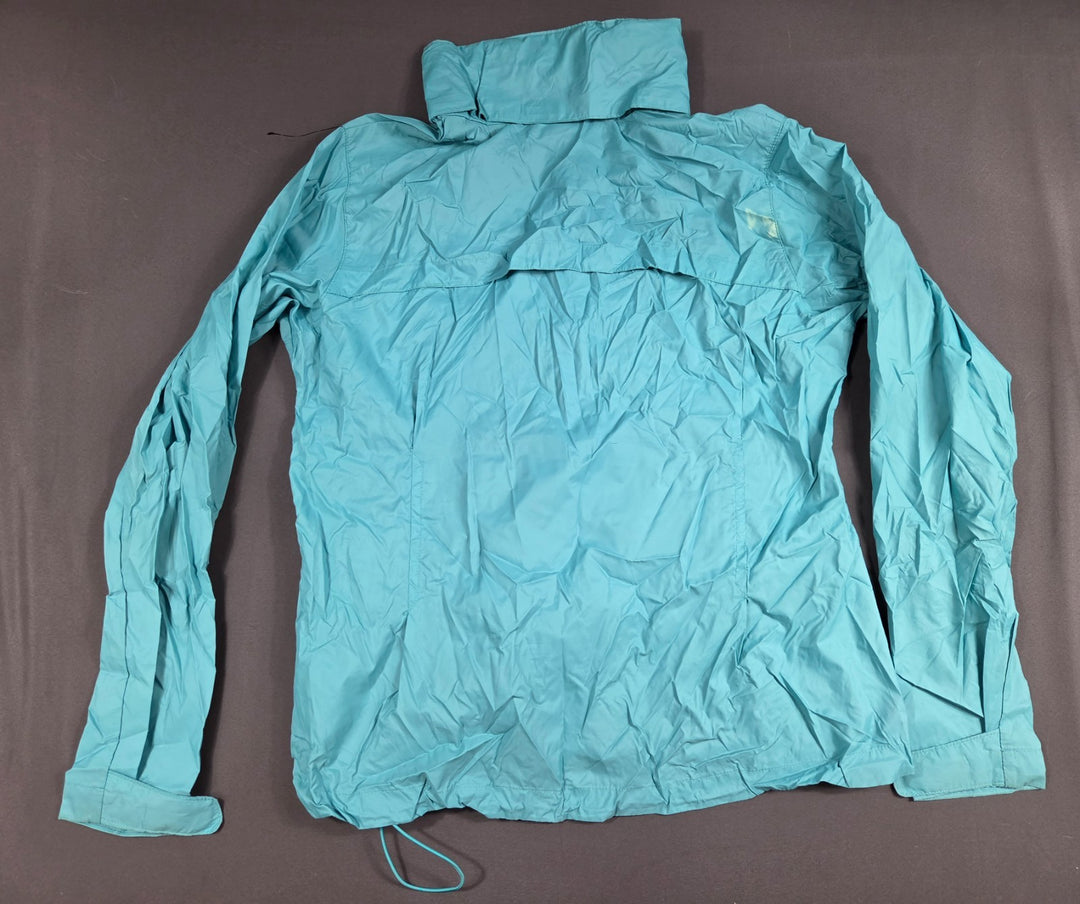 Columbia Sportswear Windbreaker Jacket Womens XL Aqua Blue Full Zip Mock Neck