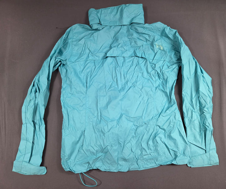 Columbia Sportswear Windbreaker Jacket Womens XL Aqua Blue Full Zip Mock Neck
