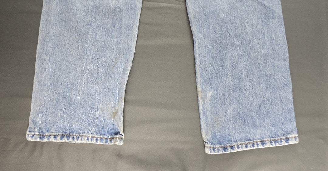 Levis 505 Jeans Mens 34x29 Blue Light Wash Regular Fit Straight Leg Modern