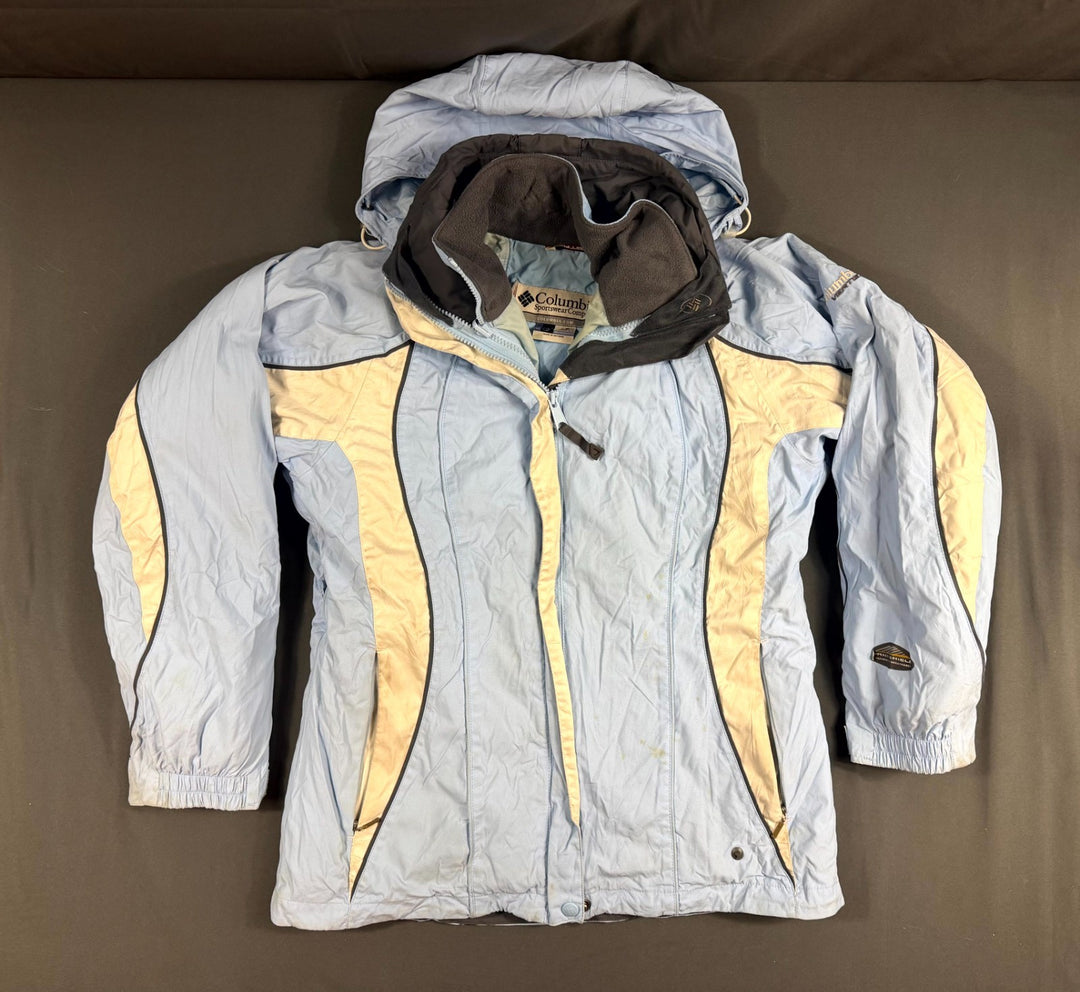 Columbia Vertex Jacket Womens Small Blue Long Sleeve Interchange Waterproof
