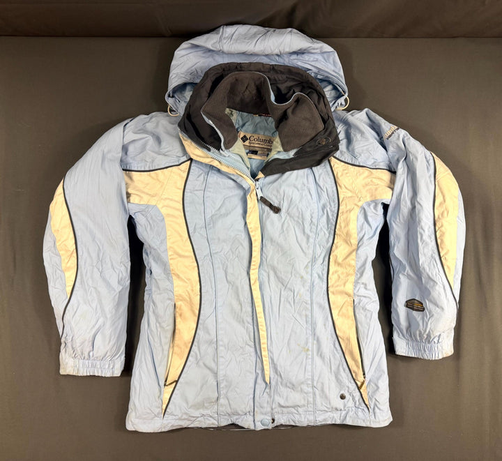 Columbia Vertex Jacket Womens Small Blue Long Sleeve Interchange Waterproof