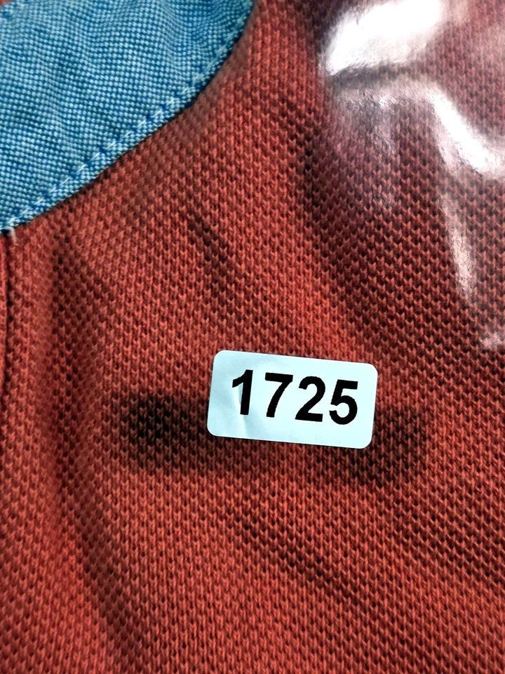 Tommy Hilfiger Coral Polo Shirt Mens Size L Crest Logo Cotton Flawed Preowned