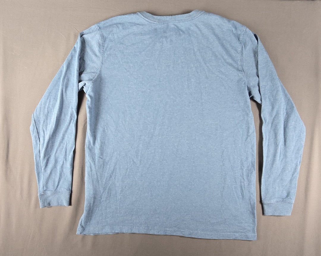 Carhartt Shirt Boys Large (12-16) Washed Blue Logo Long Sleeve Original Fit..