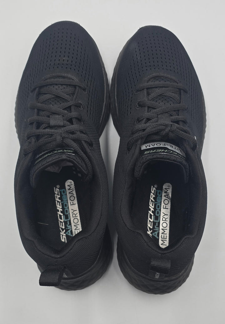 Skechers Lite Foam 16898-BBk Mens 8.5 US Trainers Shoes Black Textile Sneaker
