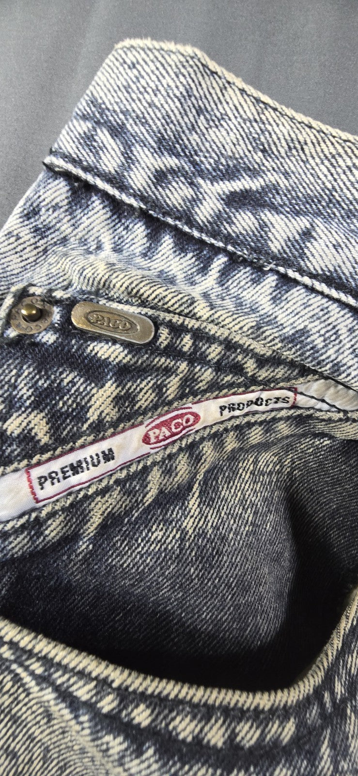 Paco Premium Jeans Mens 34x32 Blue Denim Light Wash Relaxed Straight Fit Leg