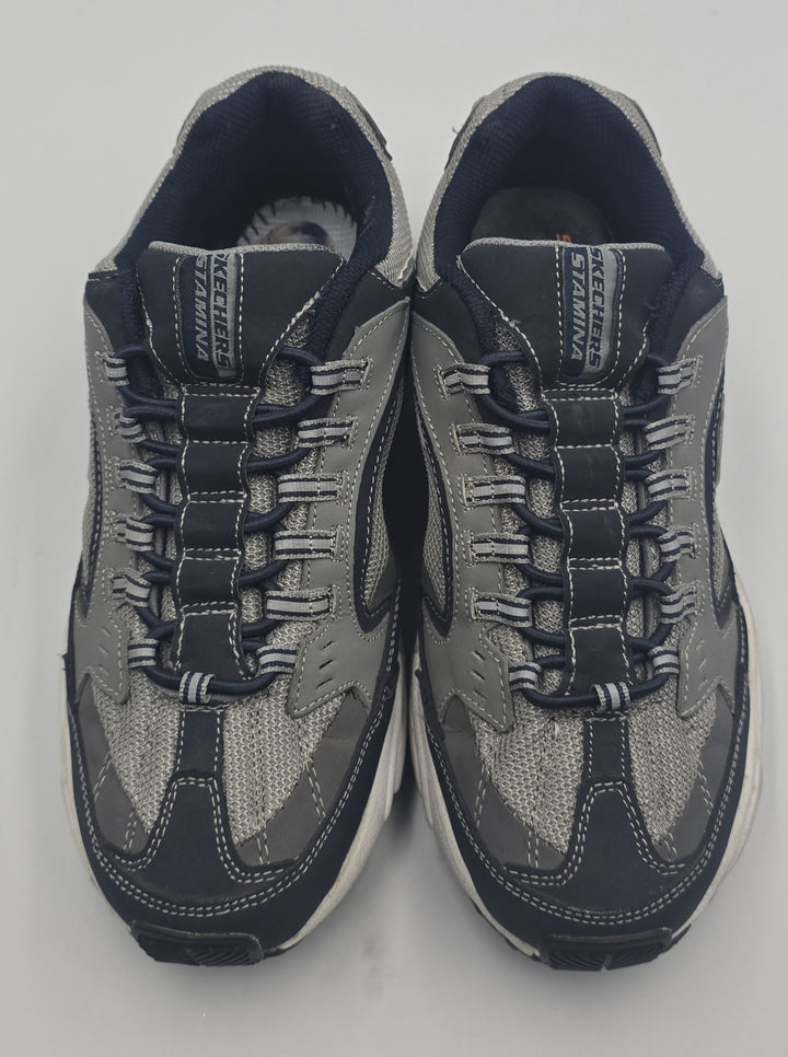 Skechers Mens Stamina Cutback 51919W Blue Gray Running Shoes Sneakers Size 8.5