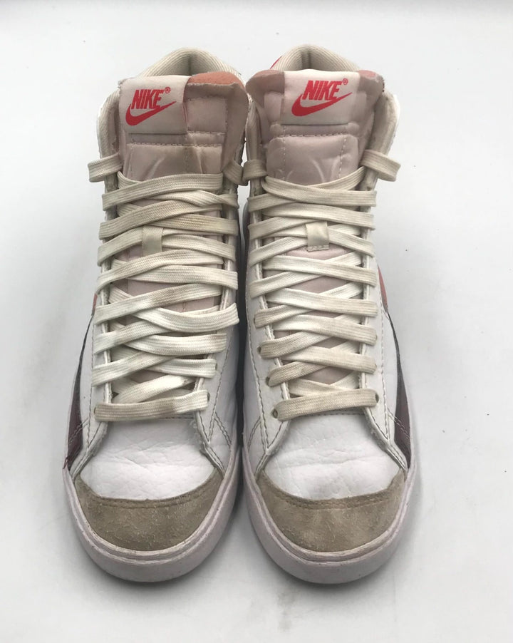 Nike Blazer Mid 77 Next Nature Sneaker Unisex White Leather Lace Up Shoes - 5.5