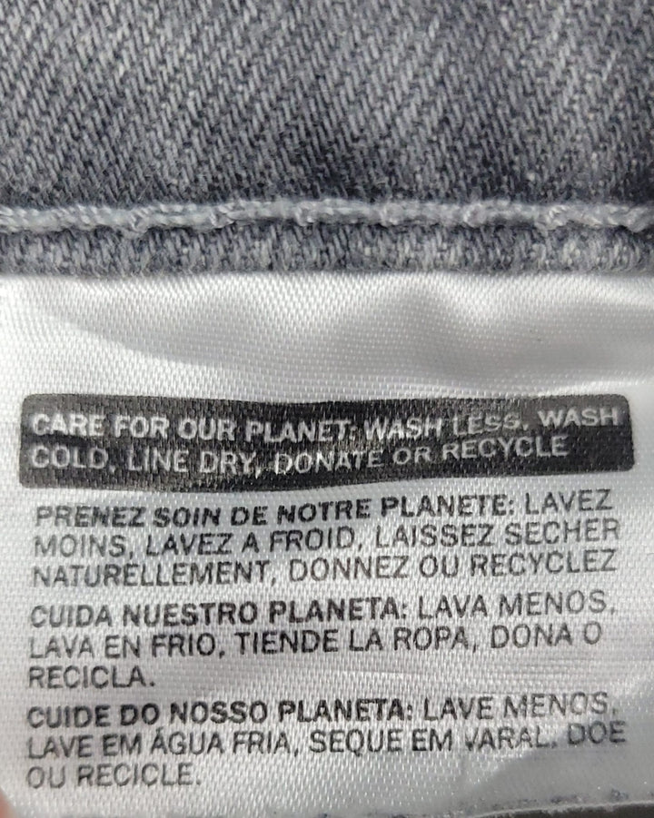 Levis 514 Jeans Mens 32x34 Gray Light Wash Straight Leg Slim Fit Washed Out