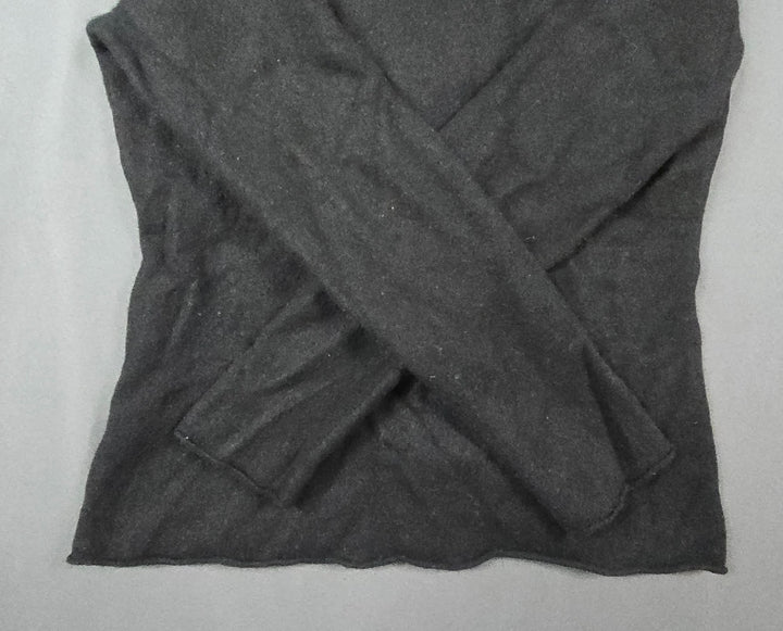 Banana Republic Cardigan Sweater Womens Medium Black Cotton Cashmere Button Fron