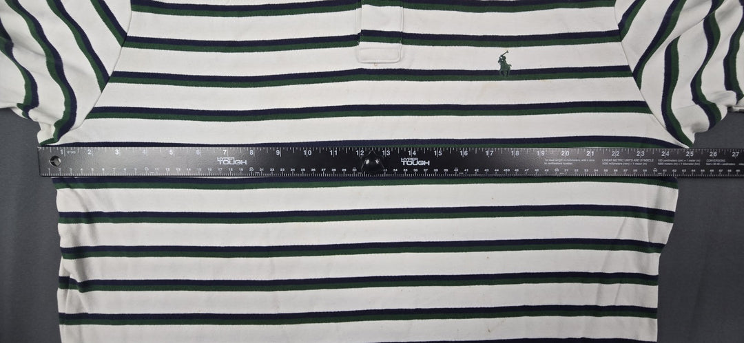 Polo Ralph Lauren Shirt Mens XL Multicolor Stripe Embroidered Logo Short Sleeve