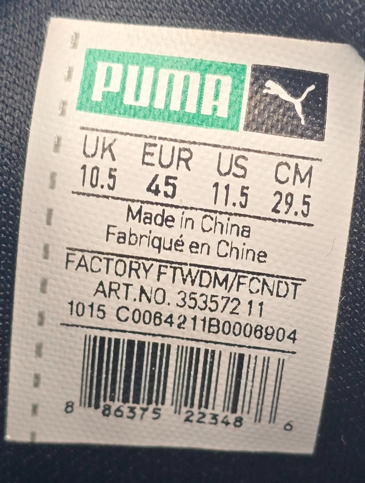 Puma Roma Basic 353572-11 Mens 11.5 Athletic Shoes Core Black Leather Sneakers
