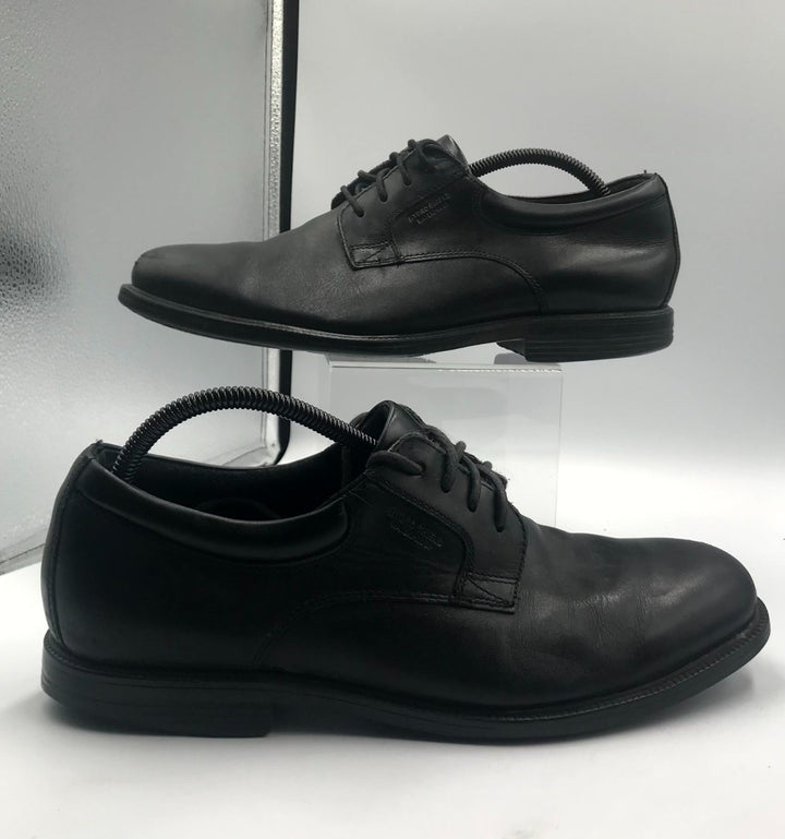 Rockport Charles Plain Toe Oxford Shoes Men Black Leather Lace Up Low Top - 10.5