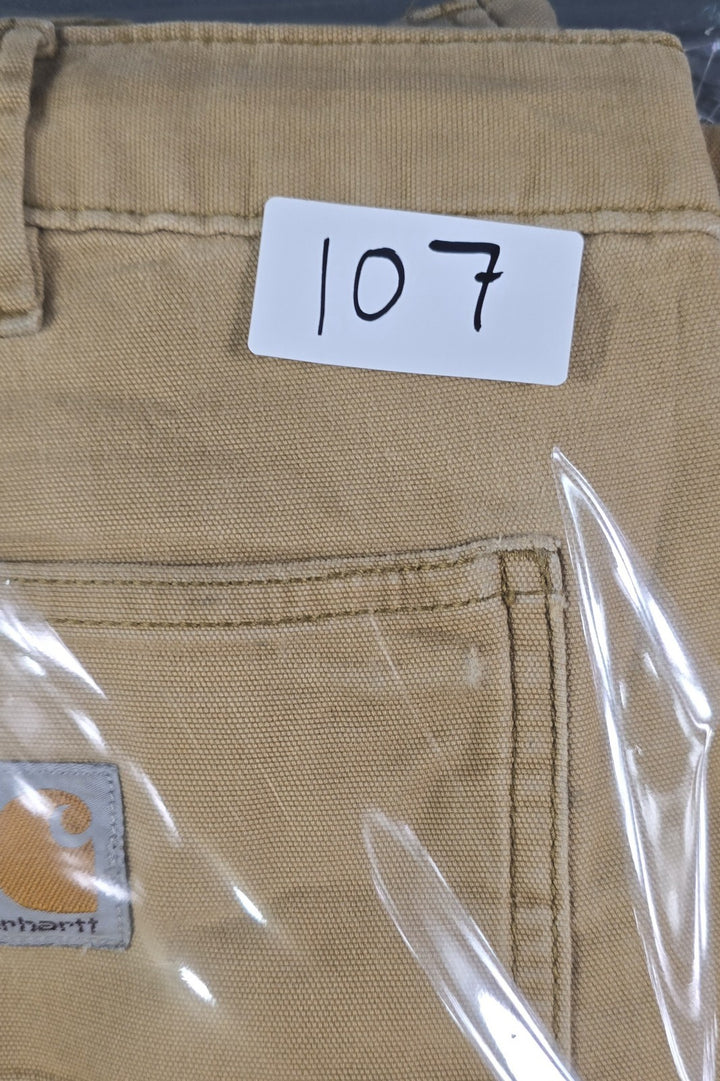 Carhartt Jeans Mens 40x32 Beige Tan Double Knee Straight Leg Relaxe Fit Workwear