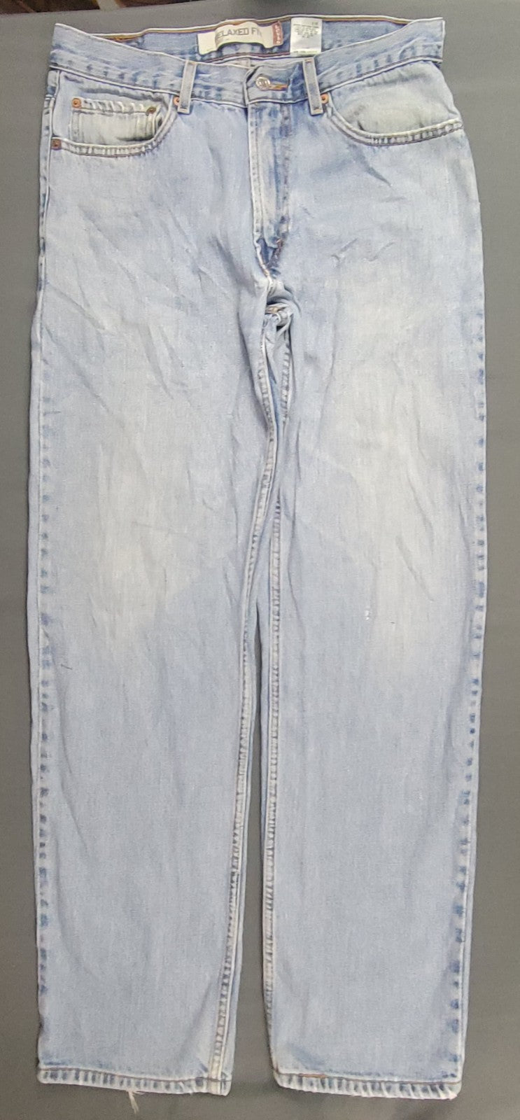 VTG Levis 550 Jeans Mens 33x34 Blue Light Washed Relaxed Fit Straight Leg USA...