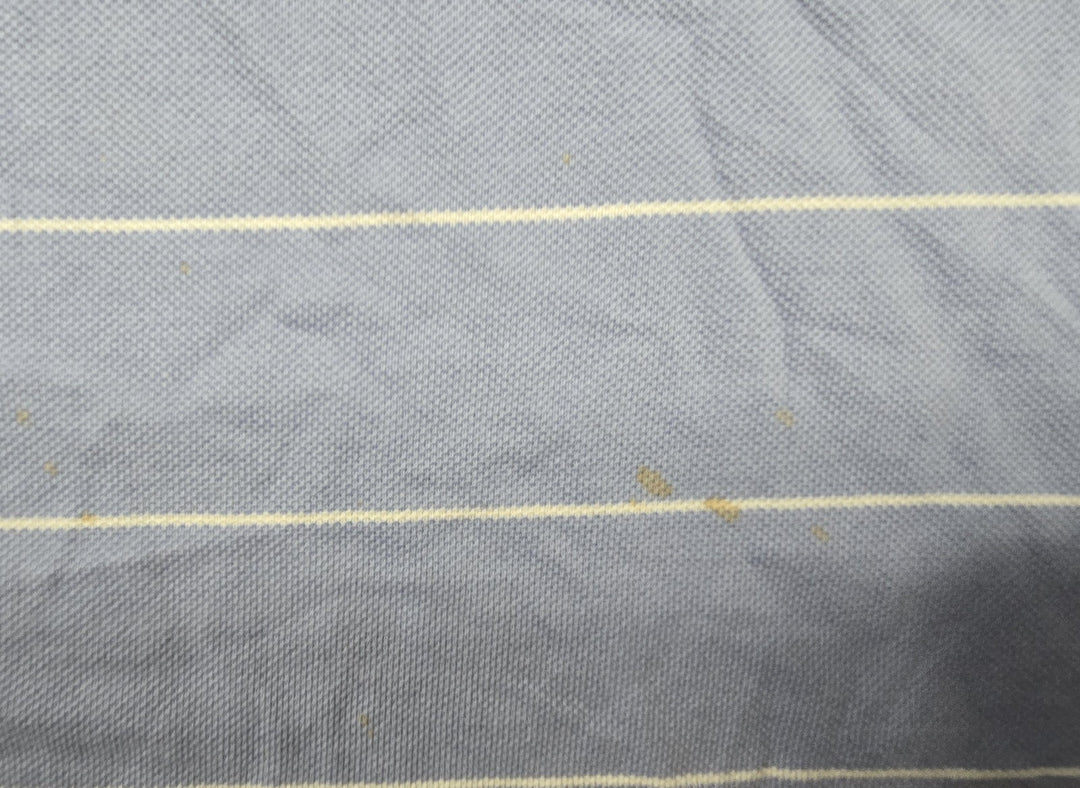 VTG Polo Golf Ralph Lauren Shirt Mens XL Blue White Stripe Embroidered Logo Pima