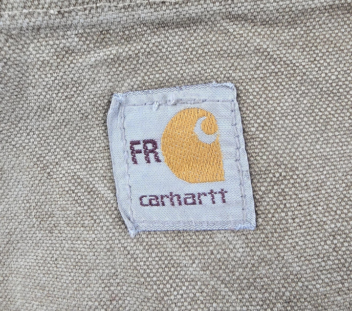 Carhartt FR Jeans Mens 36x32 Beige Original Fit Straight Leg Carpenter Workwear