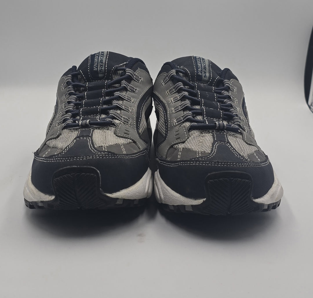 Skechers Mens Stamina Cutback 51919W Blue Gray Running Shoes Sneakers Size 8.5