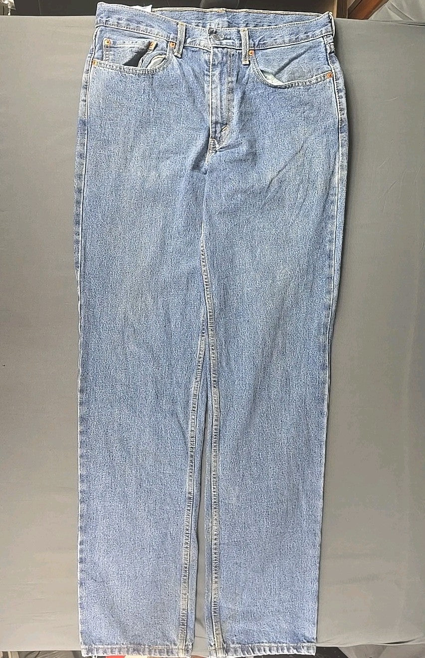Levis 550 Jeans Mens 34x36 Blue Medium Wash Relaxed Fit Straight Leg Modern