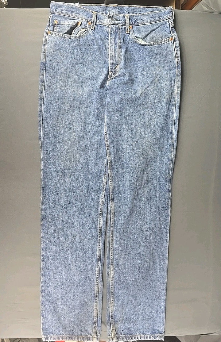 Levis 550 Jeans Mens 34x36 Blue Medium Wash Relaxed Fit Straight Leg Modern