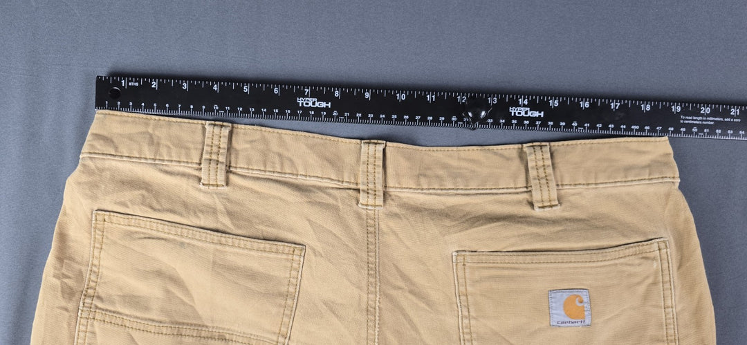Carhartt Jeans Mens 40x32 Beige Tan Double Knee Straight Leg Relaxe Fit Workwear