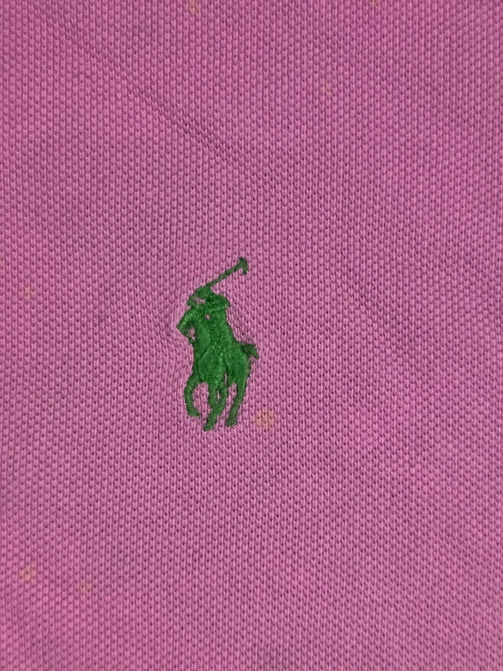 Polo Ralph Lauren Polo Shirt Mens 2XL Pink Pique Cotton High Low Hem Performance