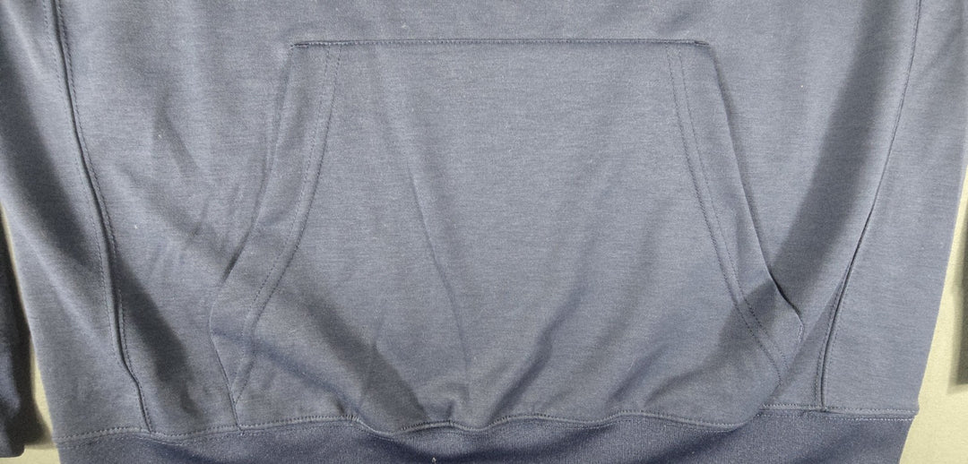 FILA Sweater Mens M Navy Blue Spellout Logo Fleece Pullover Sweatshirt Hoodie