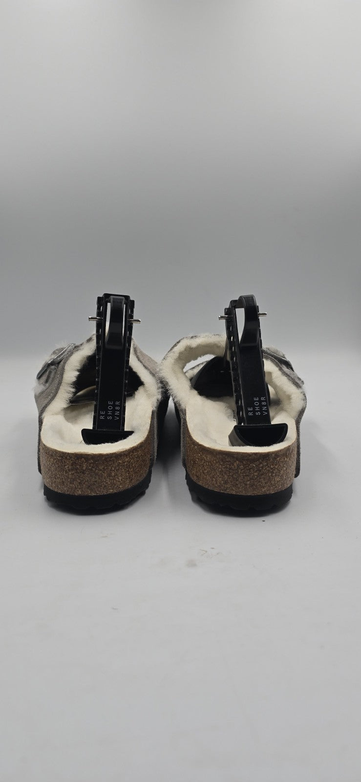 Birkenstock Arizona Shearling Mens Size EU 45/12M Stone Coin 1017402 Slides