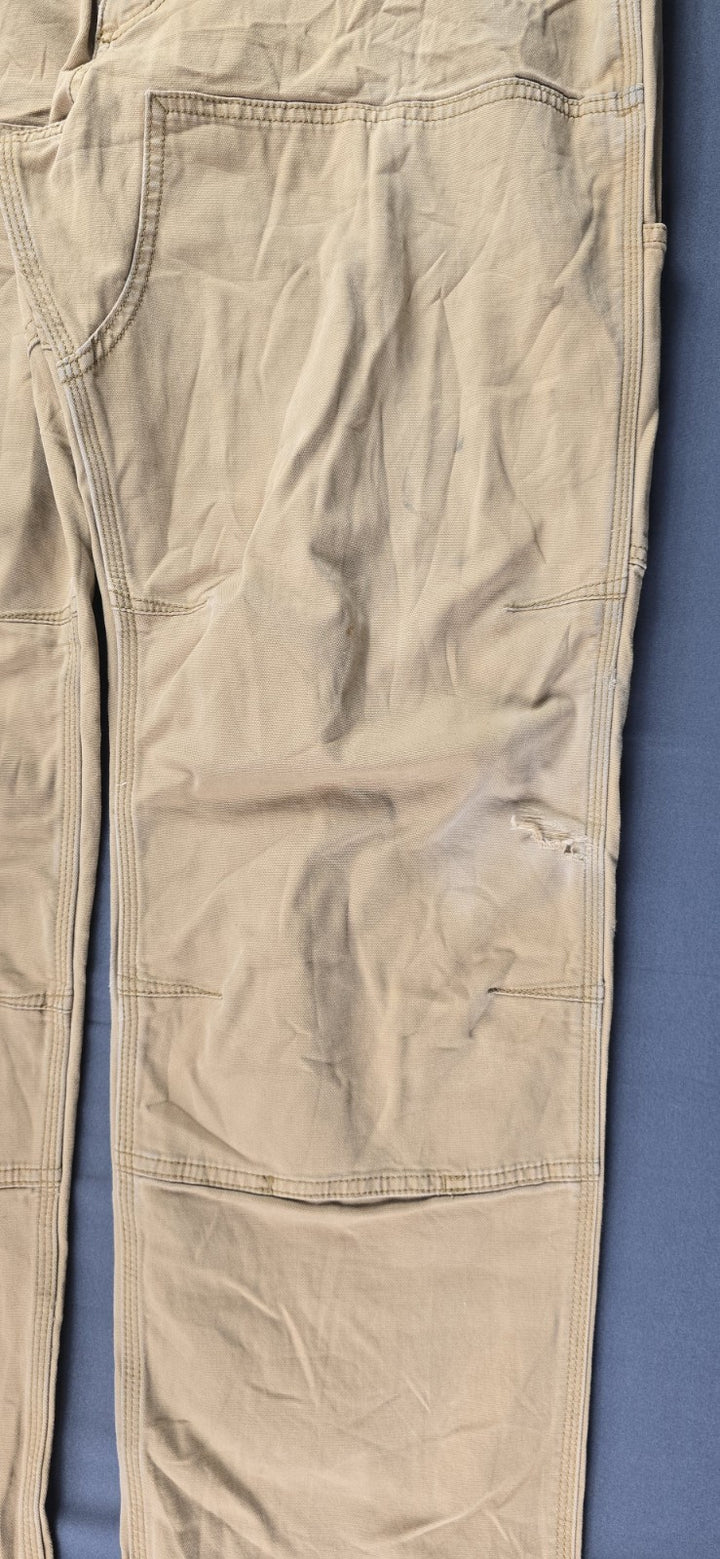 Carhartt Jeans Mens 40x32 Beige Tan Double Knee Straight Leg Relaxe Fit Workwear