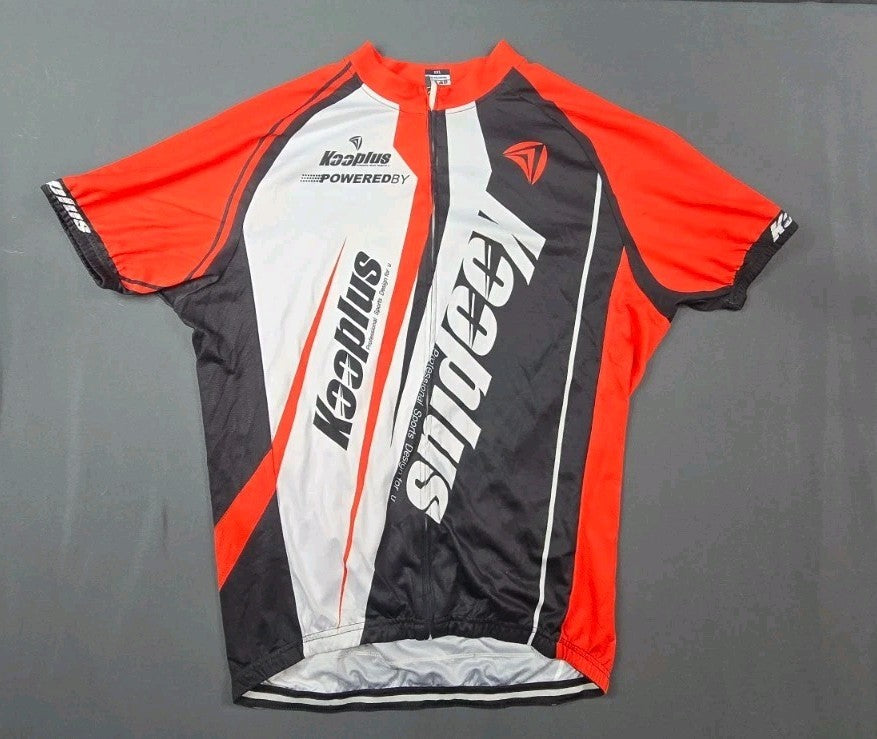 Kooplus Cycling Jersey Mens 2XL Multicolor Graphic Lined Raglan Sleeve Full Zip