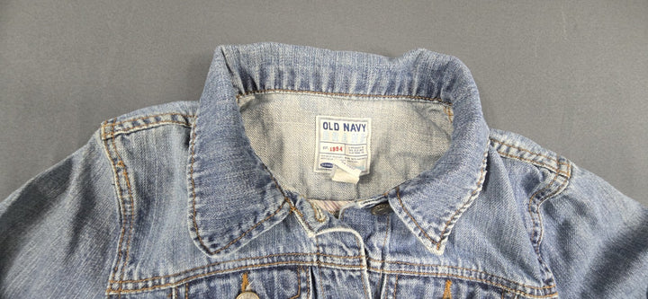 Old Navy Denim Jacket Womens Medium Light Blue Pullover Long Sleeve Outdoor Coat