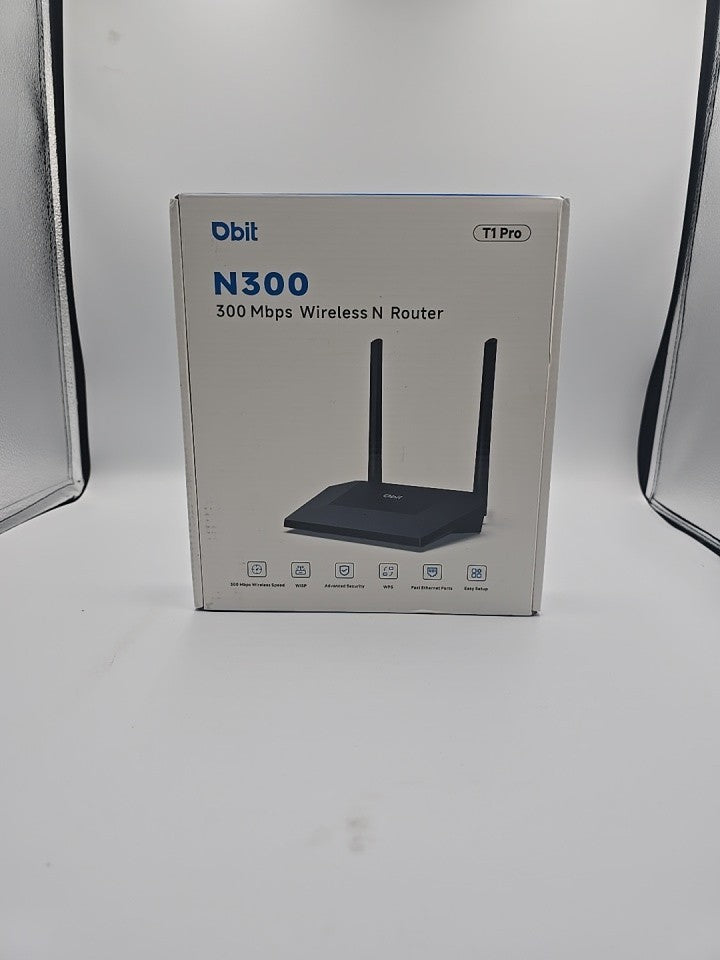 Obit T1 Pro N300 Wireless WiFi Router – Dual Antenna (Open Box)