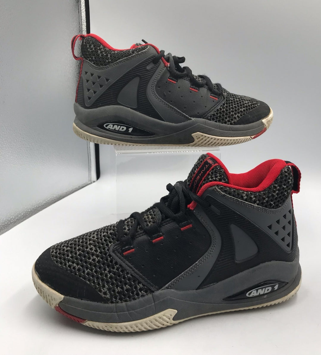 AND1 Takeoff 3.0 GS AD90104BBVR Boy 5 Basketball Shoes Black Castle Rock Sneaker