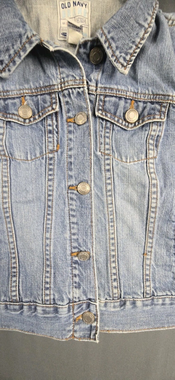 Old Navy Denim Jacket Womens Medium Light Blue Pullover Long Sleeve Outdoor Coat