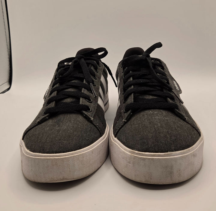 Adidas Daily 3.0 FW7033 Mens 8.5 Skateboard Shoes Black White Canvas Low Top 
