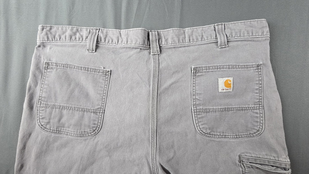 Carhartt Pants Mens 42x32 Grey Relaxed Fit Straight Leg Carpenter Workwear