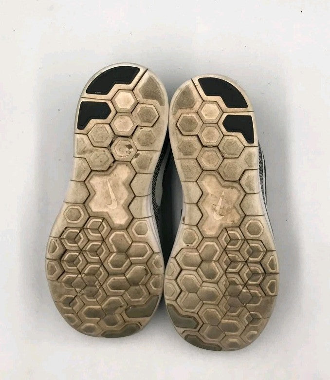 Nike Free RN Distance 827116-010 Womens 5 Running Shoes Black White Sneaker
