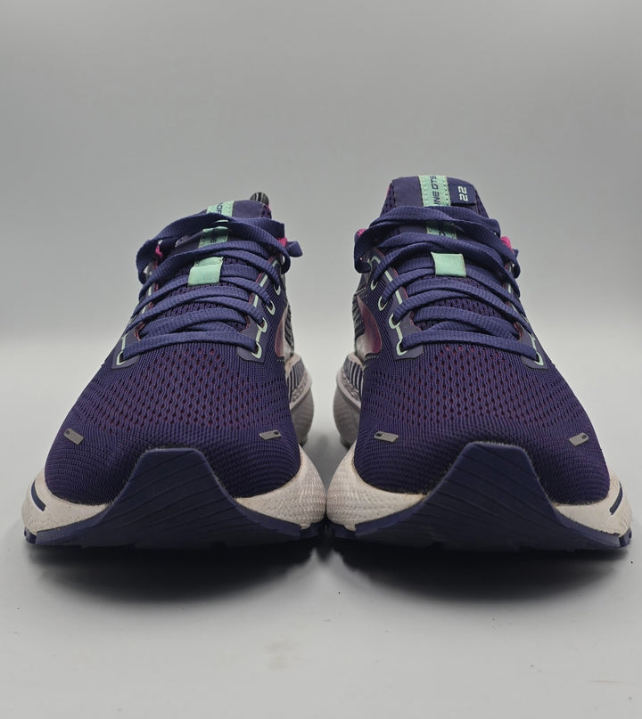Brooks Adrenaline GTS 22 1203531B403 Womens 8.5 Running Shoes Navy Yucca Sneaker